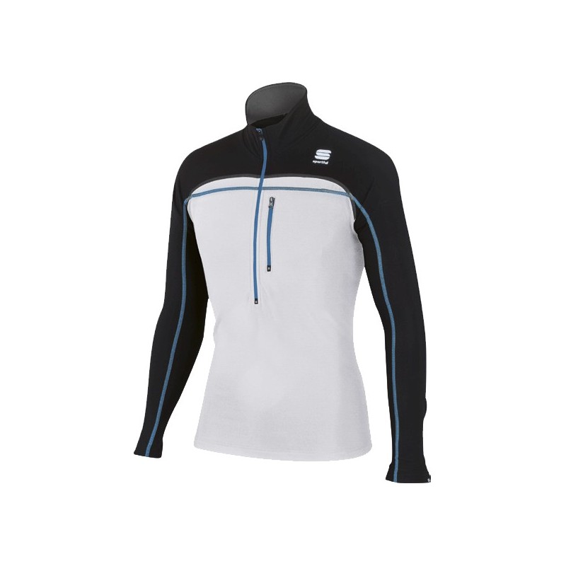 Vinter skjorte Sportful Cardio Evo Tech Top svart-hvit-blå Vinter skjorte Sportful Cardio Evo Tech Top svart-hvit-blå